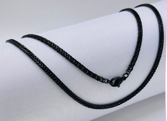 Cadena Negra Doble Eslabón 0.8mm